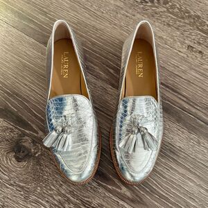 Lauren Ralph Lauren Women's Brindy Silver Loafer
